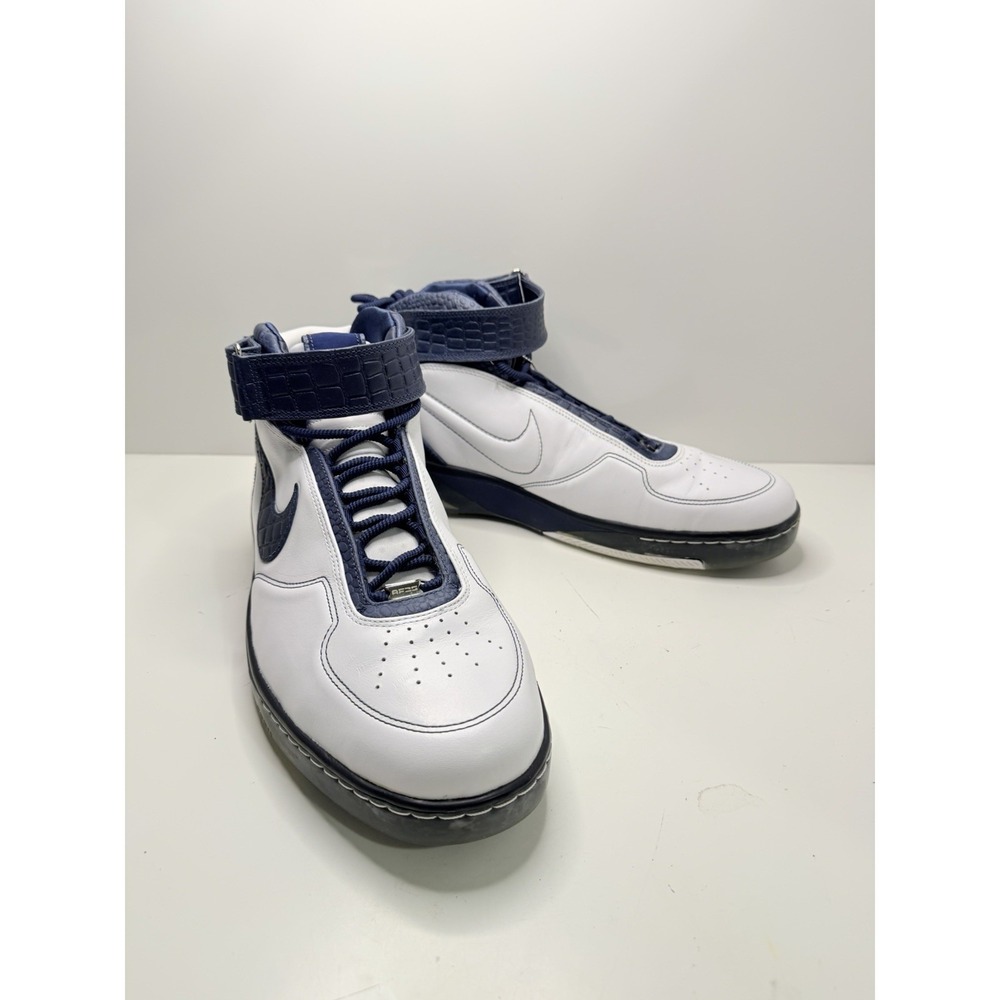 Nike Air Force 25 Supreme Crocodile Navy White 315015-942 Size 15.5 Rare Vintage - Picture 2 of 14